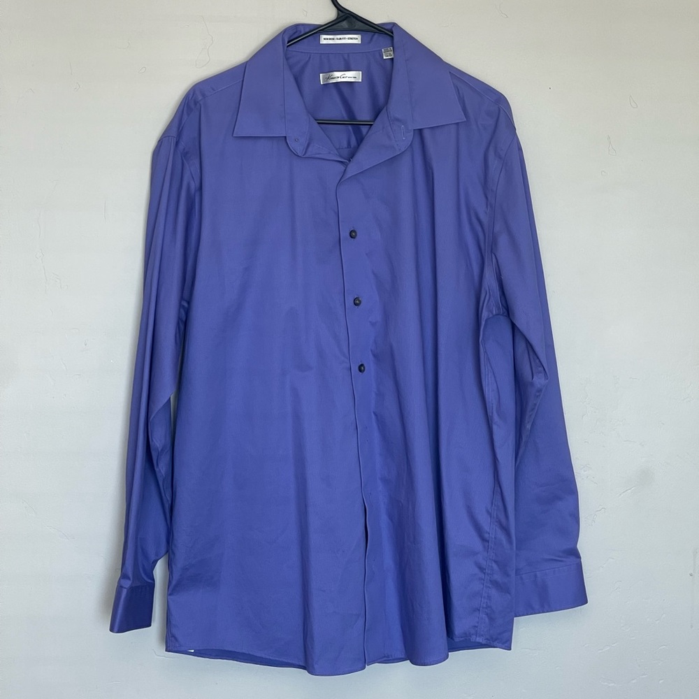 Kenneth Cole! Non Iron-Slim Fit-Stretch! Dress Shirt! Men’s 17 1/2•34/35